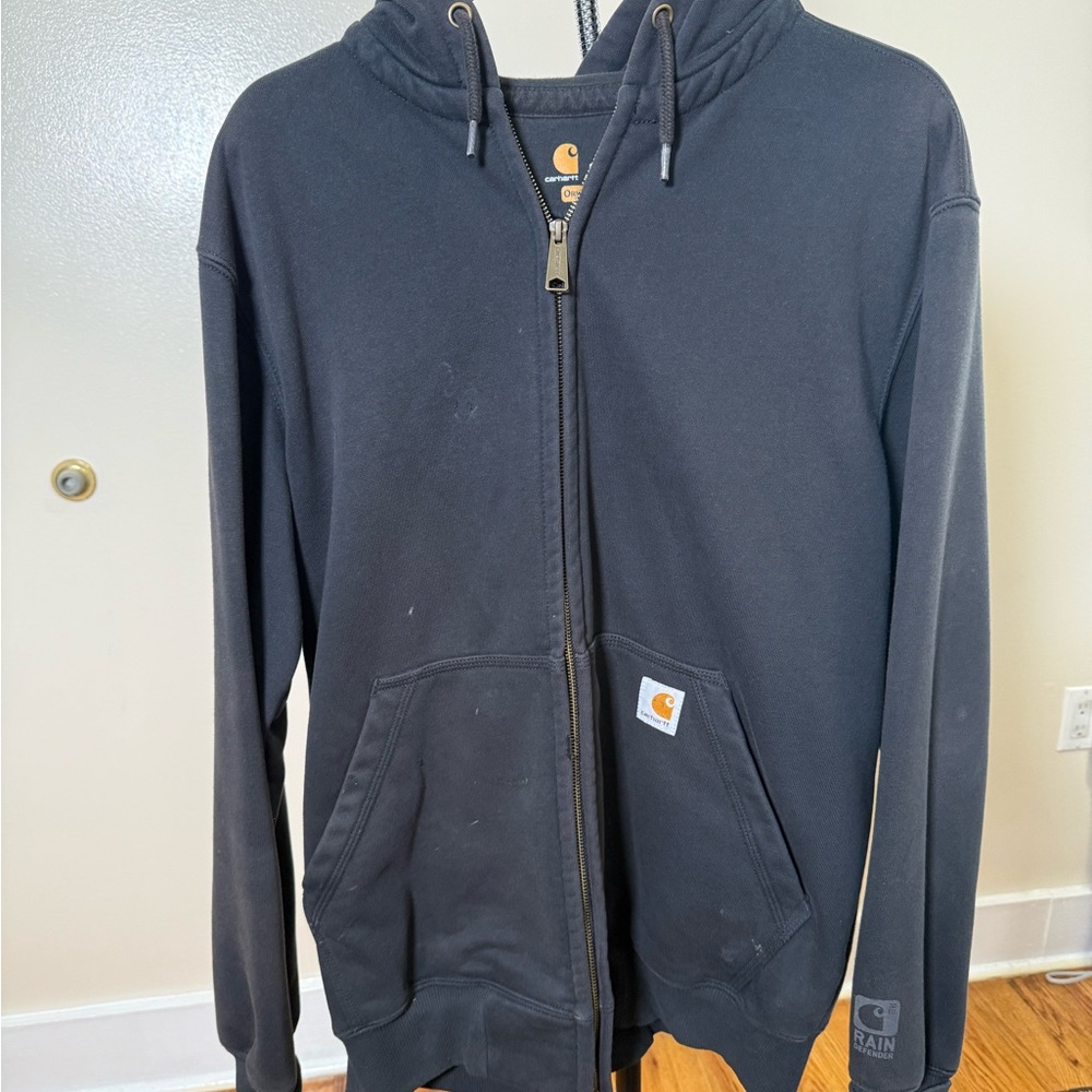 Carhartt Charcoal Full-Zip Sweatshirt
